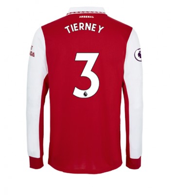 Arsenal Kieran Tierney #3 Hjemmedrakt 2022-23 Langermet